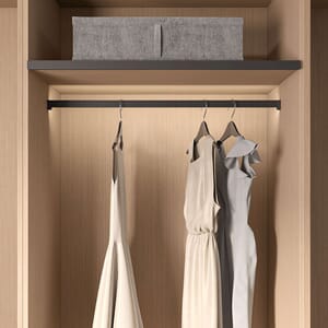 Garderobestang Kesseböhmer Conero For Led Max 1220mm Svart
