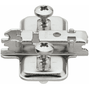 Monteringsplate Blum 37mm H0 Zwilling m/5mm Dübel Stål