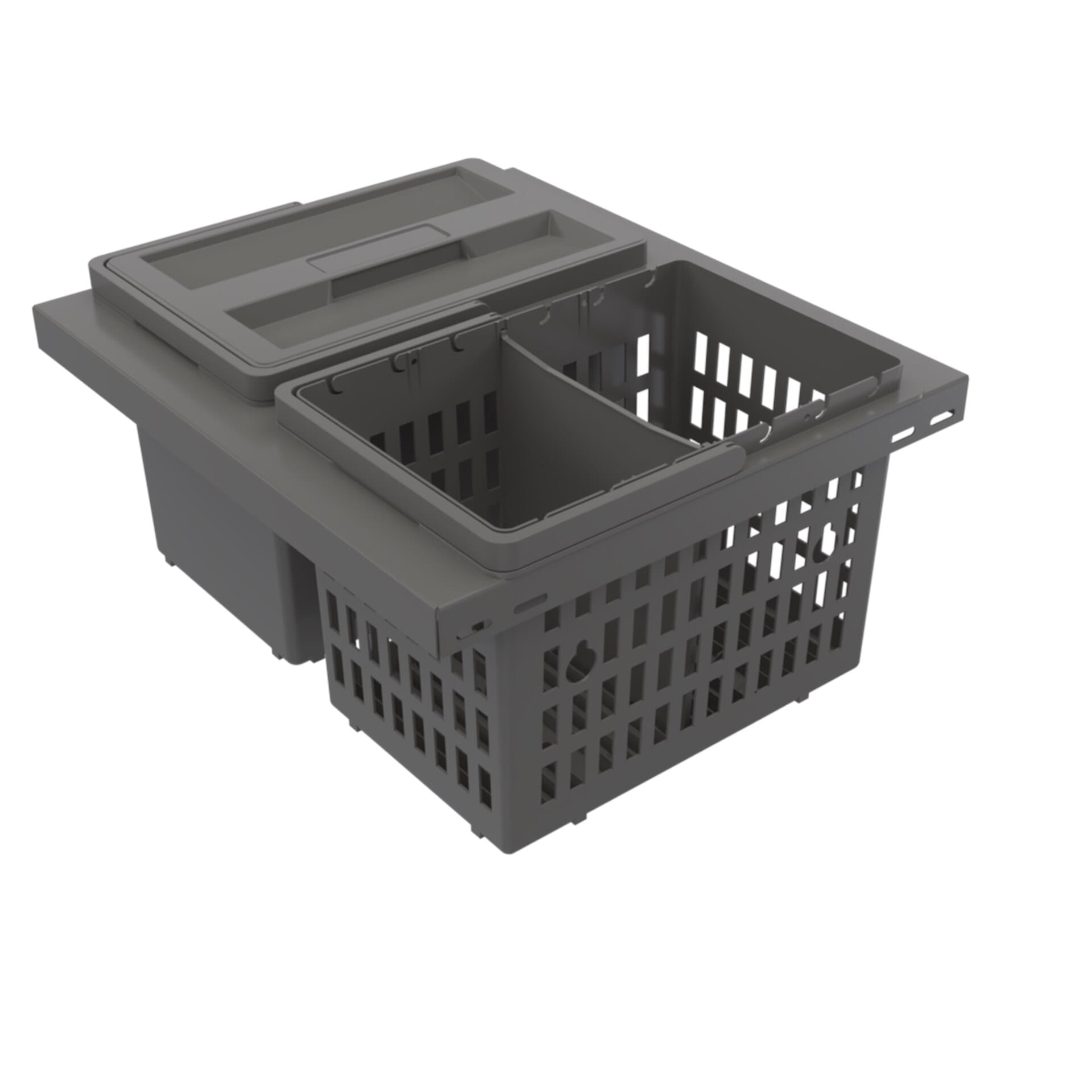 Falling Sorter Avfallssorterer IMA Cube Basic Low 400 ECO antrasitt - Interiør og Beslag