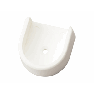 Garderoberørholder Ø25mm Plast m/Tapp Hvit