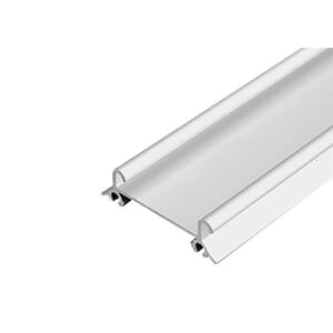 Skyvedørskinne Bunn 3m  M/Klips Aluminium