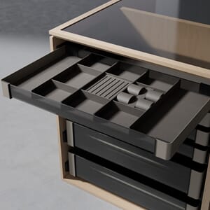 Skuff Kesseböhmer Conero H168mm Sort Komplett