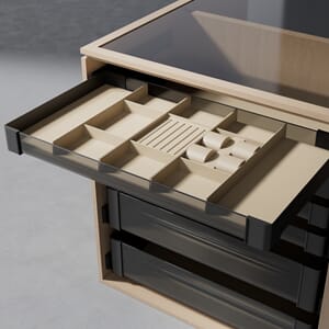 Skuff Kesseböhmer Conero H72mm Sort Komplett