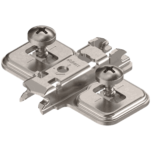 Monteringsplate Blum 37mm H0 Zwilling m/5mm Dübel Stål