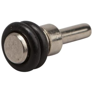 Glasshyllebærer 5mm krom m/ sort ring