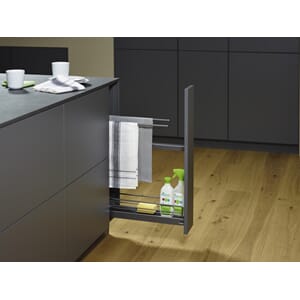 Kesseböhmer 150mm uttrekk 1 hylle + håndkleholder antrasitt