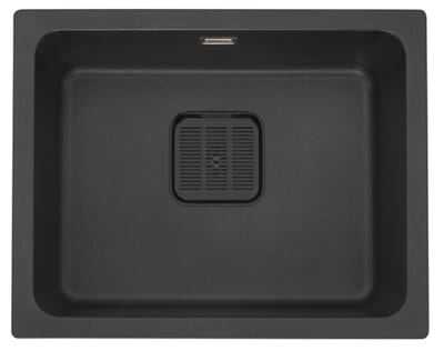 Kjøkkenvask Combo underlimt sort kompositt 1 kum 550x435mm