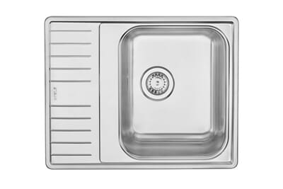 Kjøkkenvask Lyria L40-S+høyre1 kum høyre med rille 630x500mm